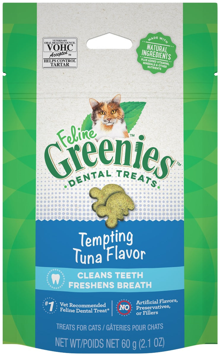 GREENIES Feline Cat Dental Treat Tuna 2.10z (71g) Cat Oral Care Treat