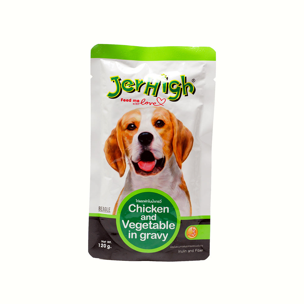Jerhigh Pouch Chicken & Vegetable in Gravy 120g
