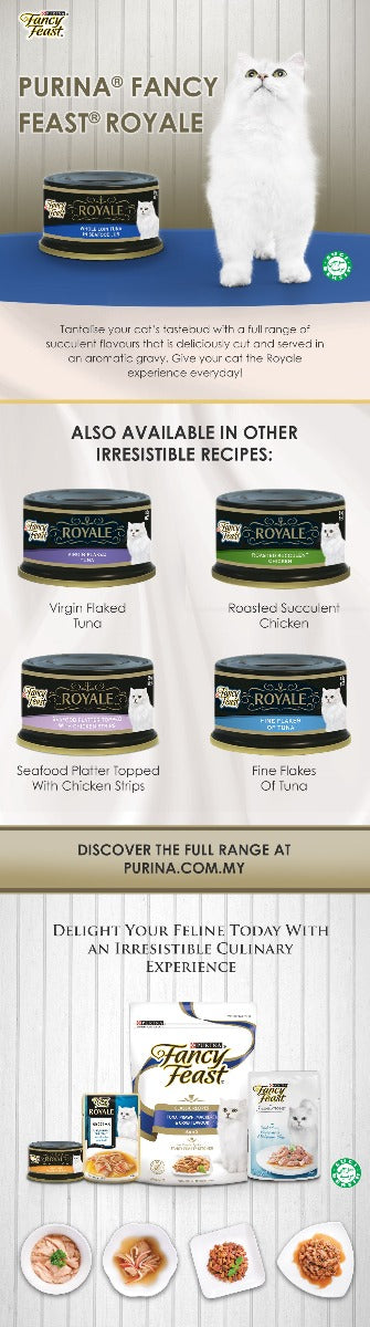 Fancy Feast Whole Loin Tuna In SeaFood Jus 85g