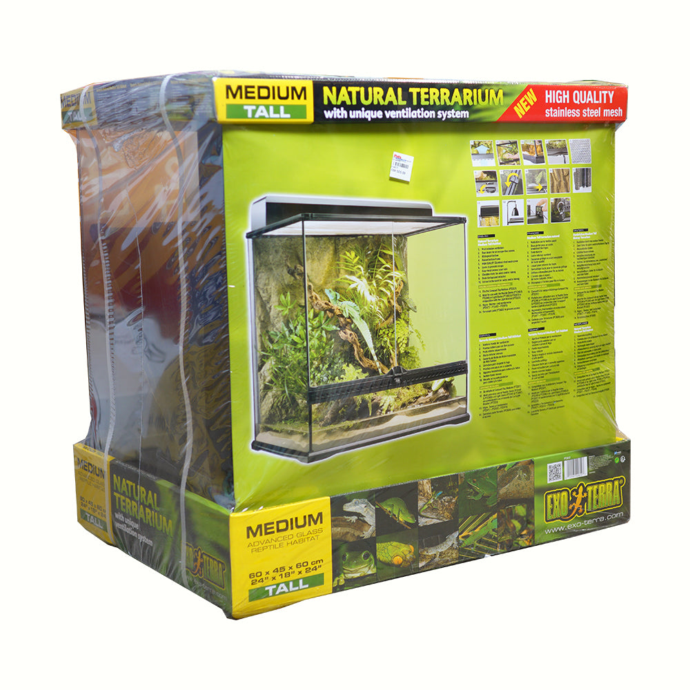 Exo Terra Glass Terrarium Medium/Tall, 60x45x60 cm