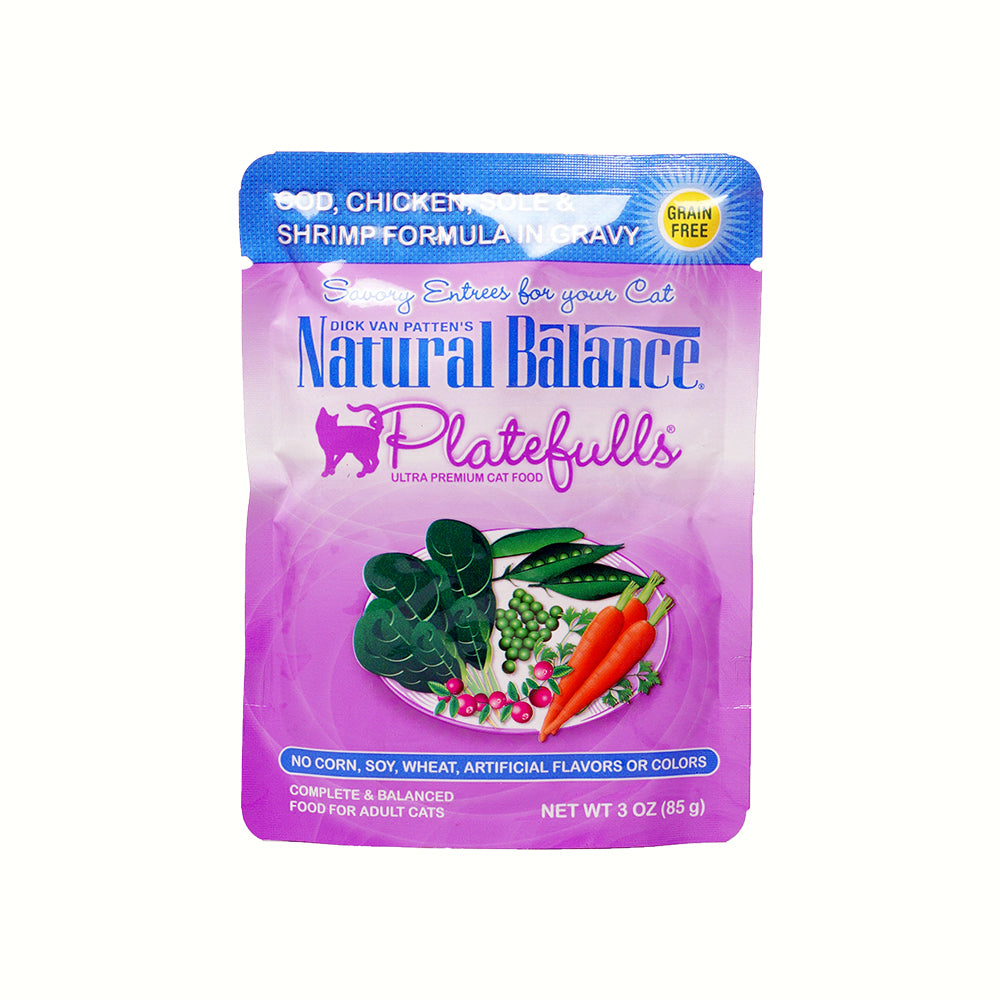 Natural Balance Cod Chicken Sole & Shrimp Pouch 85g