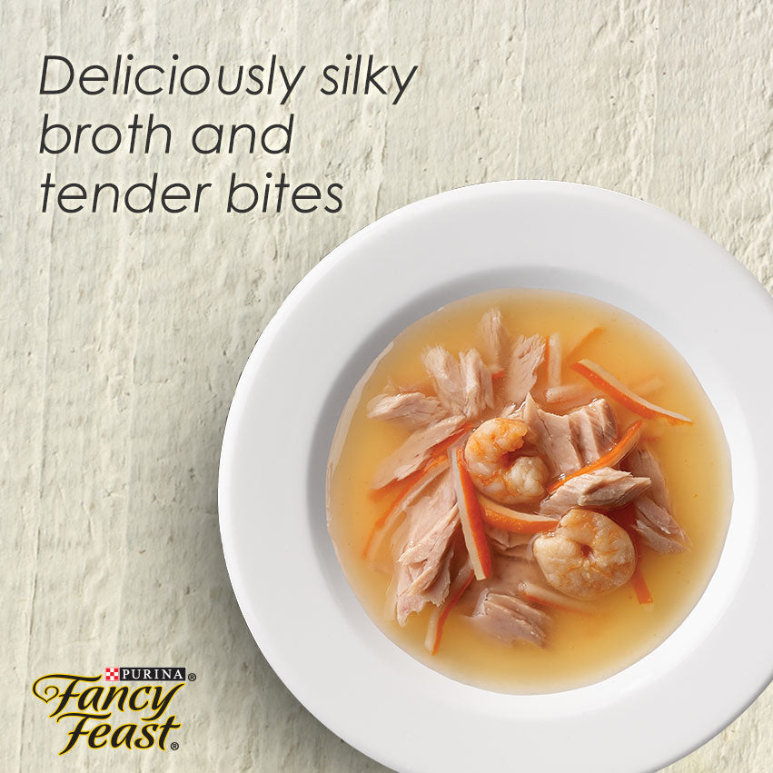 Fancy Feast Broths SeaBream, Surimi, Sole & Snapper 40g