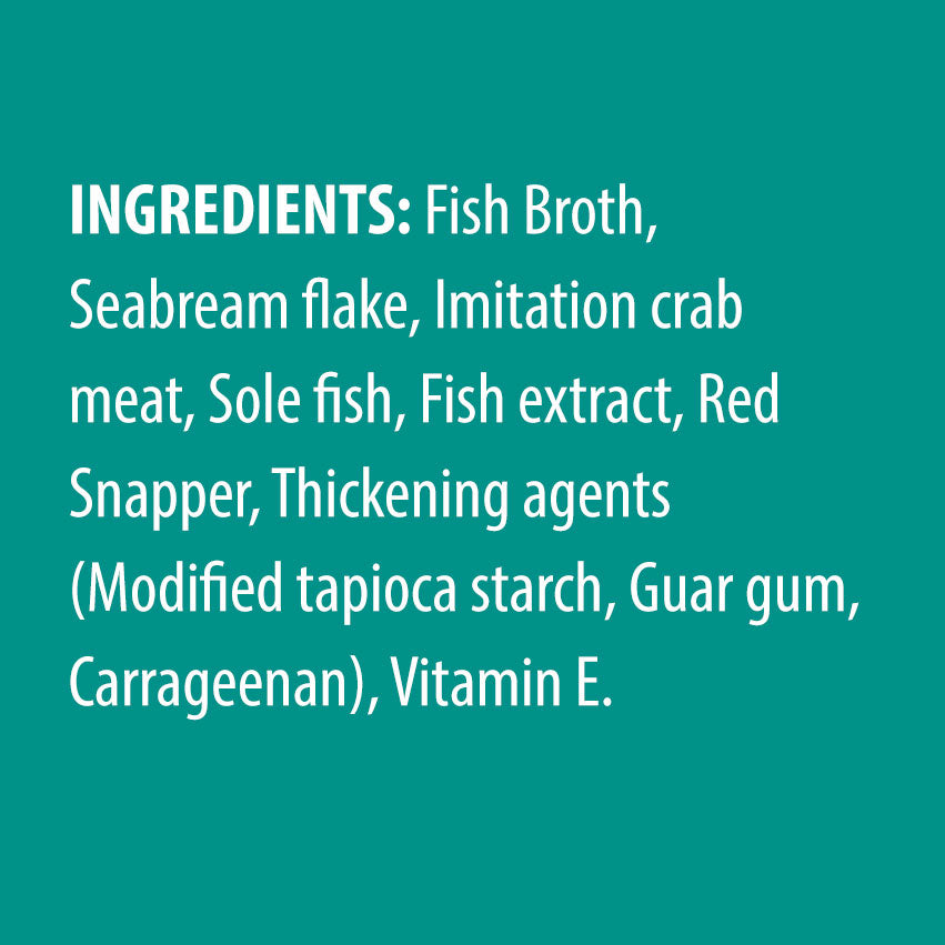Fancy Feast Broths SeaBream, Surimi, Sole & Snapper 40g