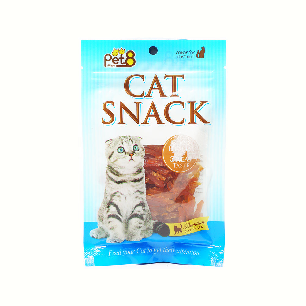 Pet 8 Cat Snack Chicken Thin Strips 50g