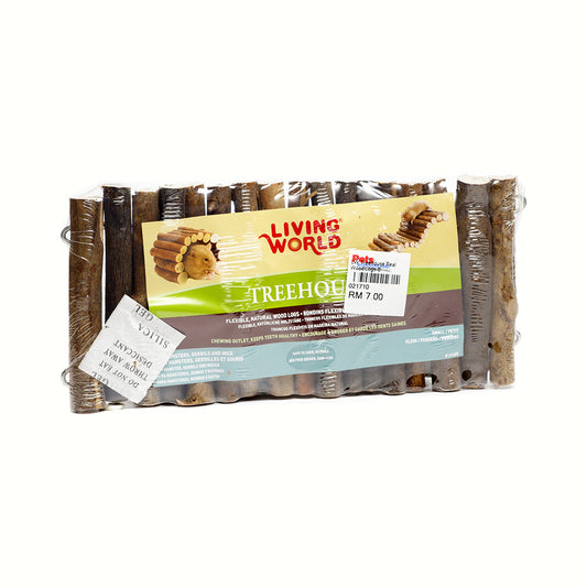 Living World Treehouse Real Wood Logs, Small
