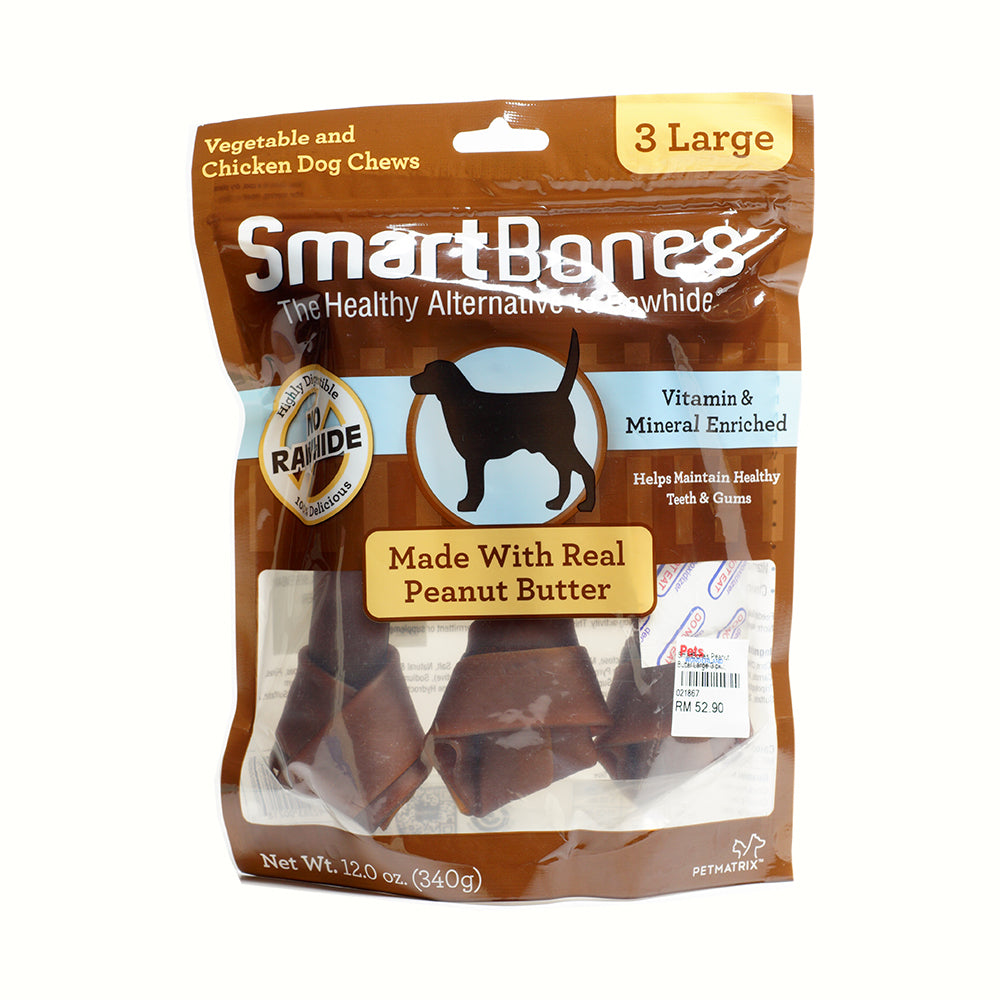SmartBones Peanut Butter Large 3 pk
