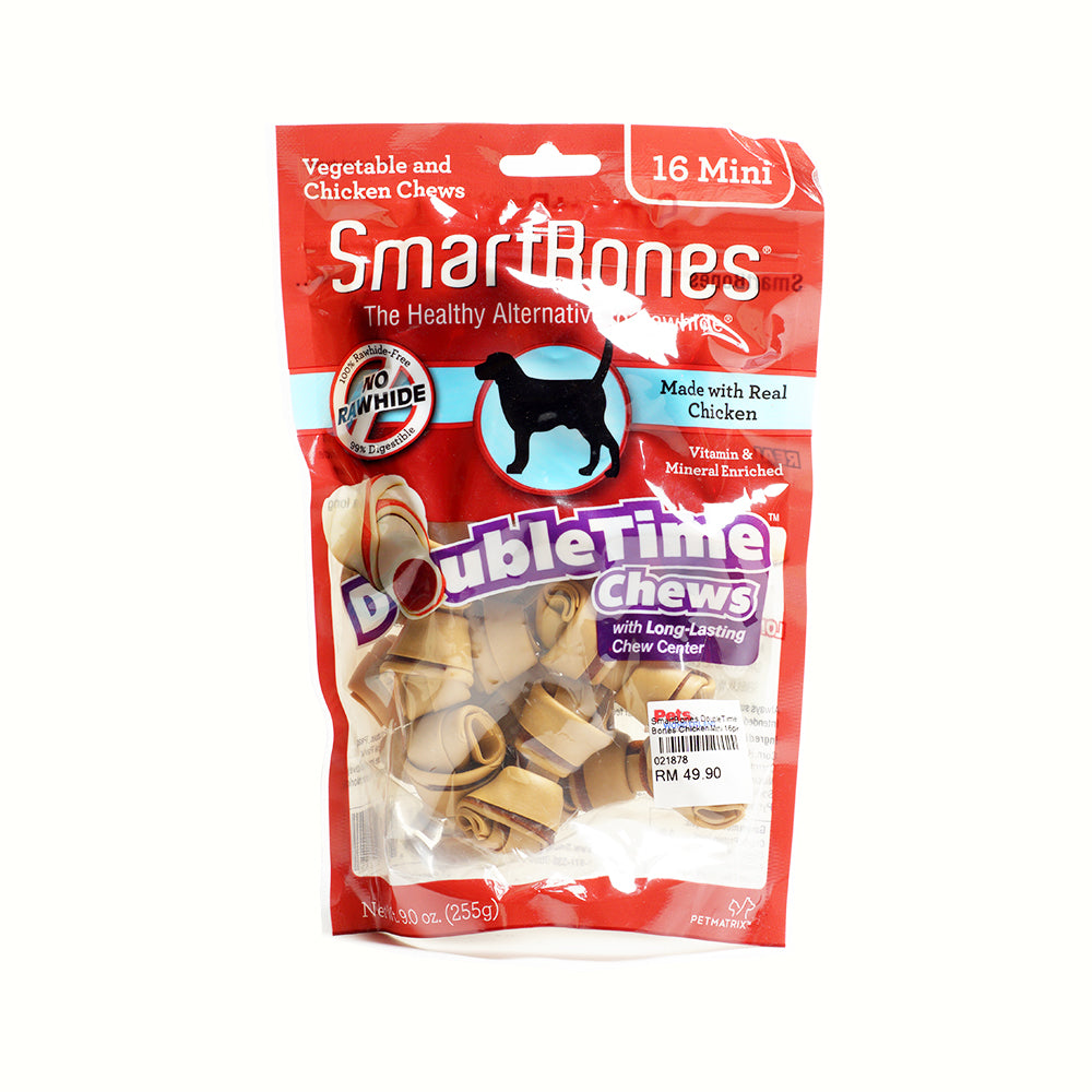 SmartBones DoubleTime Bones Chicken Mini 16pk