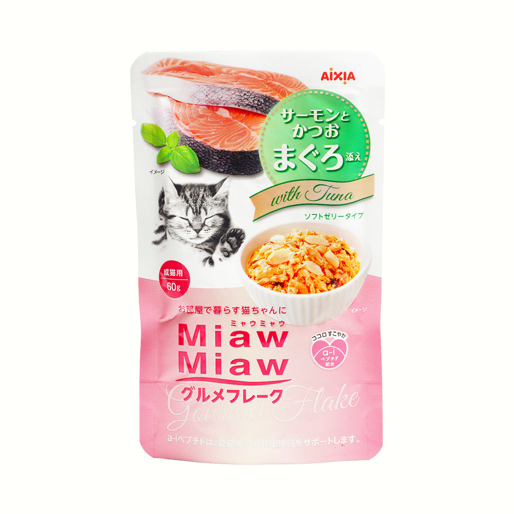 Aixia Miaw Miaw Pouch - Salmon & Skipjack 60g