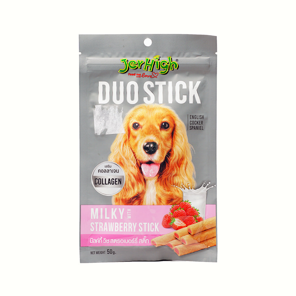 Jerhigh Duo Milky With Strawberry Stick 50g