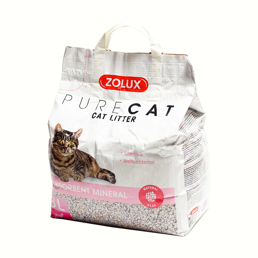 ZOLUX Absorbent Mineral Cat Litter - 8 litre