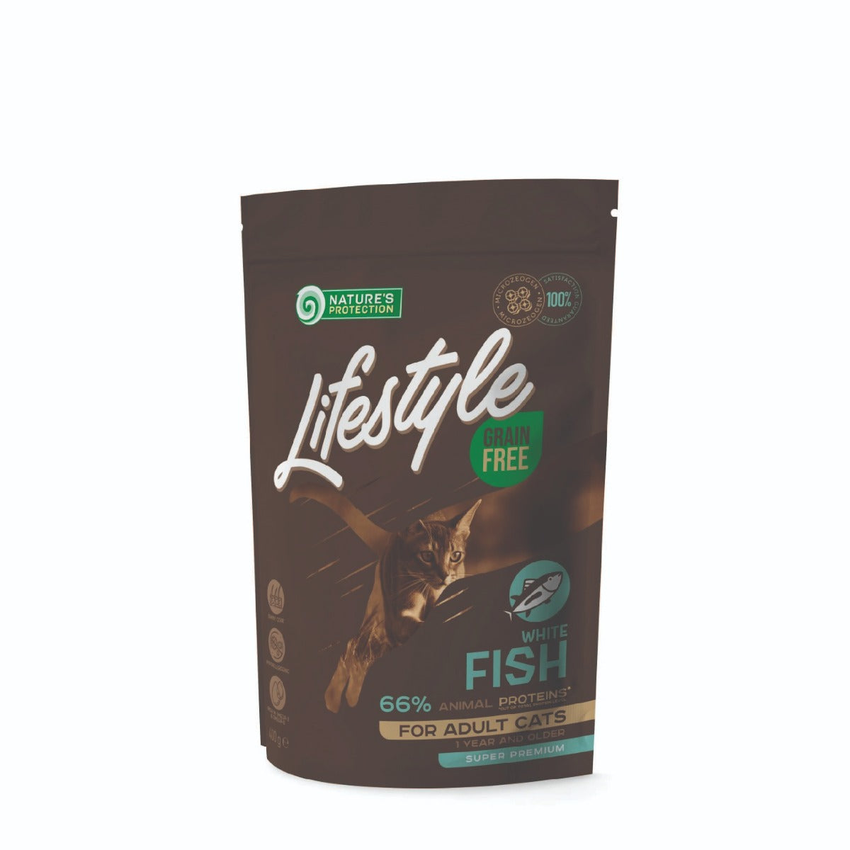 Lifestyle Grain Free Adult White Fish Cat Food 400g