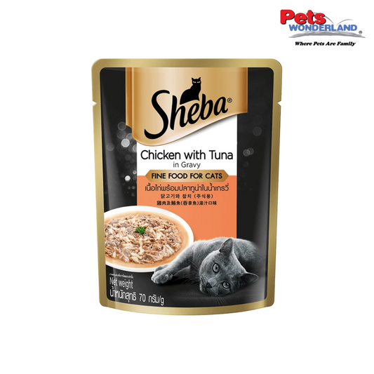 Sheba Pouch Cat Wet Food Adult Tuna & Chicken 70g