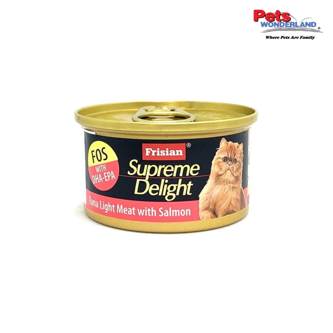 Frisian Supreme Delight Cat Wet Food Tuna Light Meat with Salmon 85g