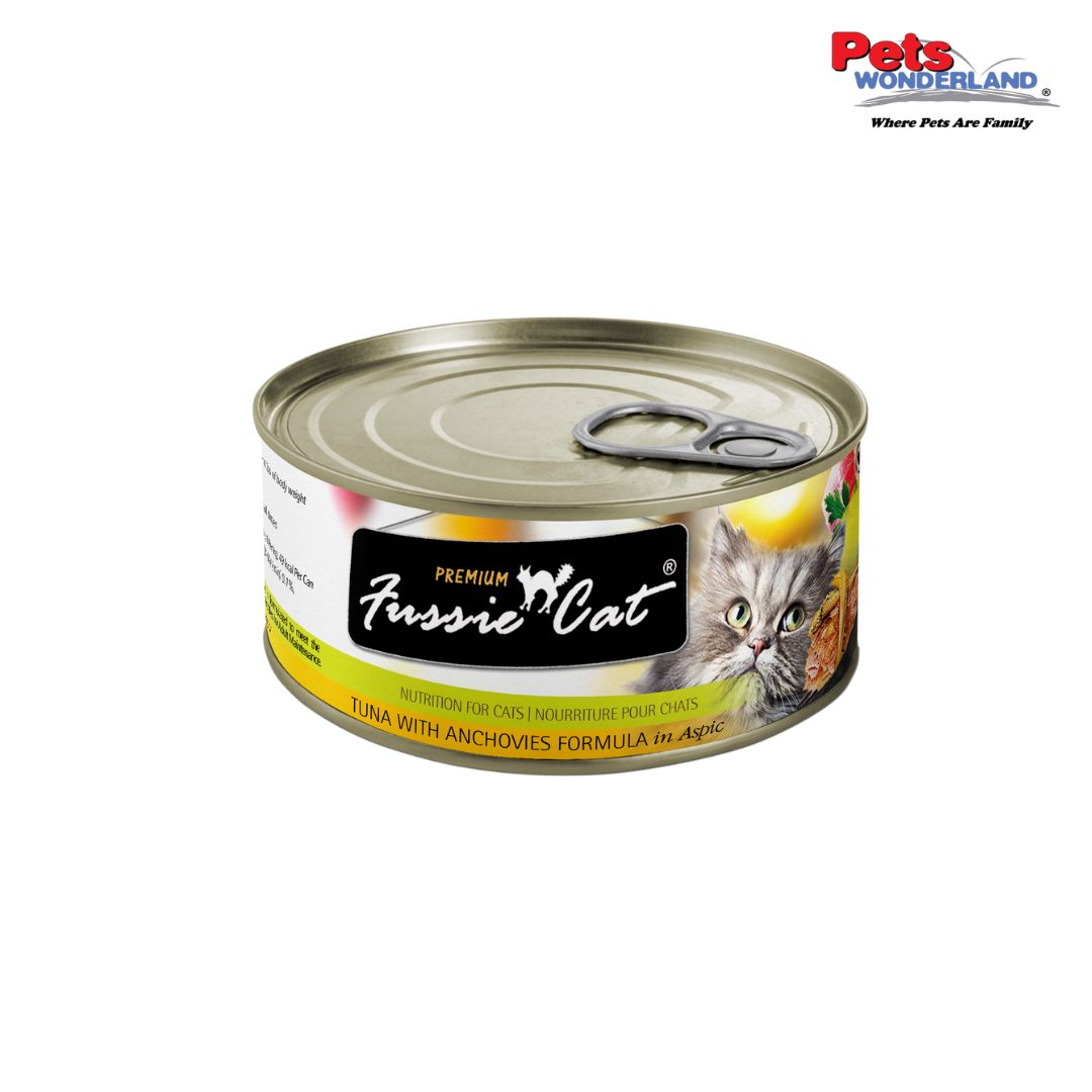 Fussie Cat Premium Tuna with Small Anchovies Canned 80g