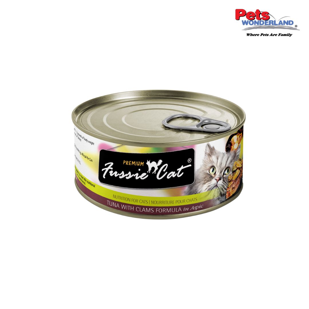 Fussie Cat Premium Tuna with Clams Canned 80g