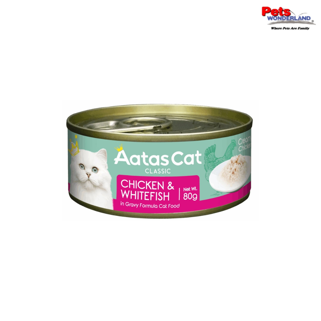 Aatas Cat Creamy Chicken & Whitefish in Gravy 80g
