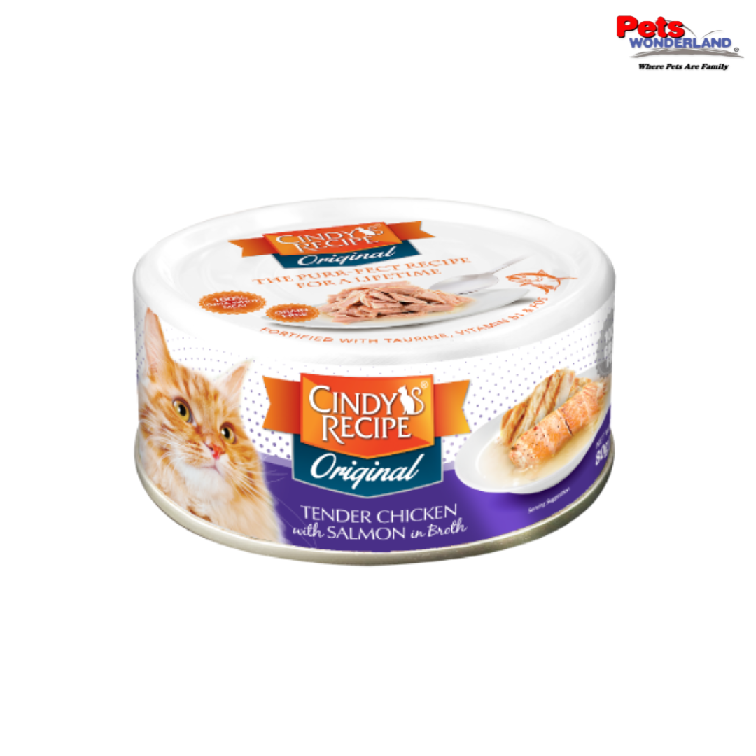 CINDY ORIGINAL Tender Chicken with Salmon (Broth) 80g (CR-O70)