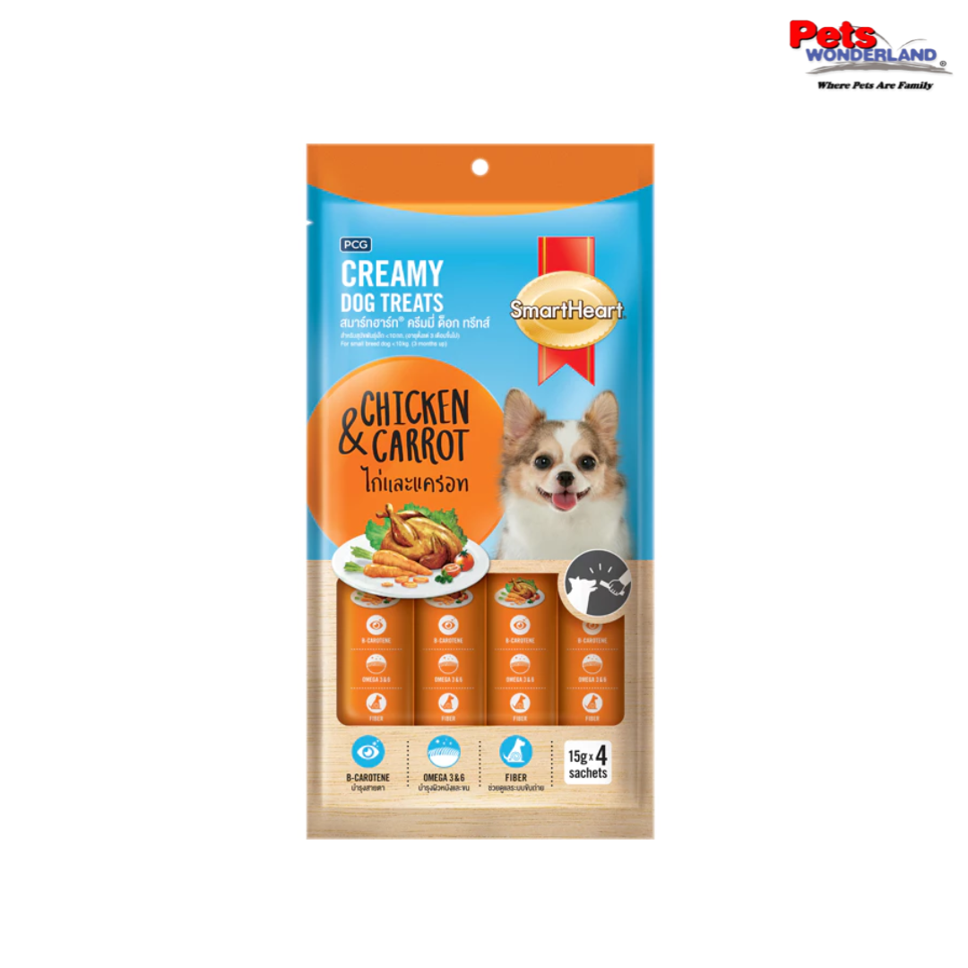 SmartHeart Dog Creamy Treats (15g x 4)