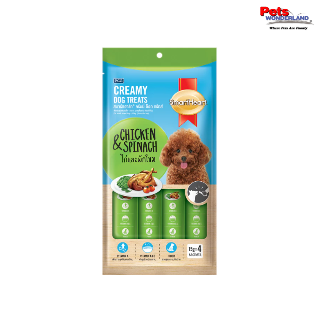SmartHeart Dog Creamy Treats (15g x 4)