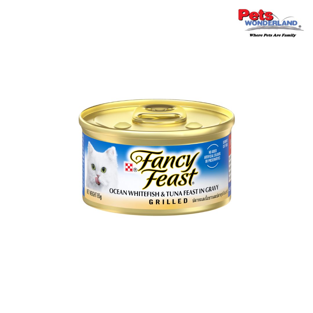 Fancy Feast Cat Wet Food Grilled O.W/Fish & Tuna Feast 85g
