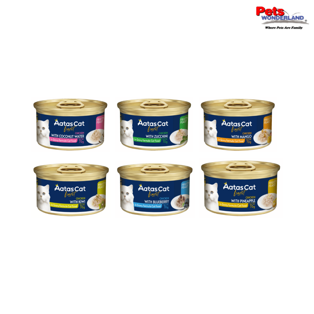 Aatas Cat Finest Fruity Feast Chicken with Kiwi in Gravy 70g