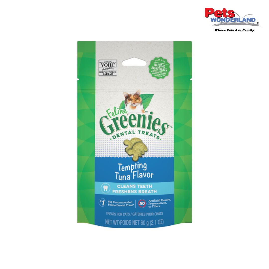 GREENIES Feline Cat Dental Treat Tuna 2.10z (71g) Cat Oral Care Treat