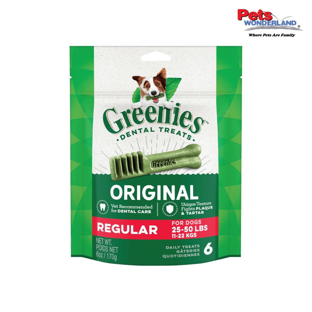 GREENIES Canine Oral Care Treats Treatpak Regular 6Ooz 170G) Dog Dental Care Treats