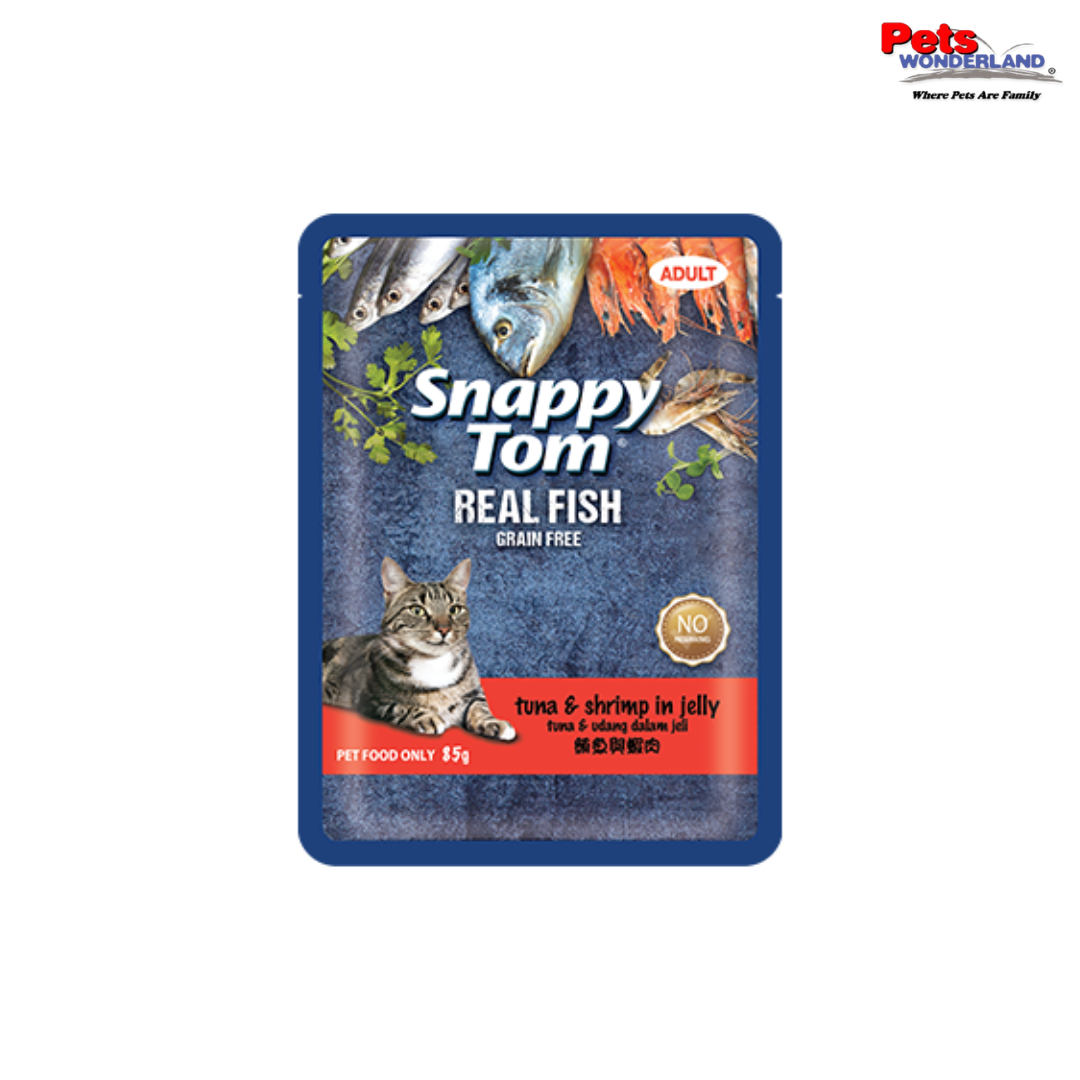 BUNDLE SAVE - Snappy Tom Pouch Tuna & Shrimp 85g X 12pcs