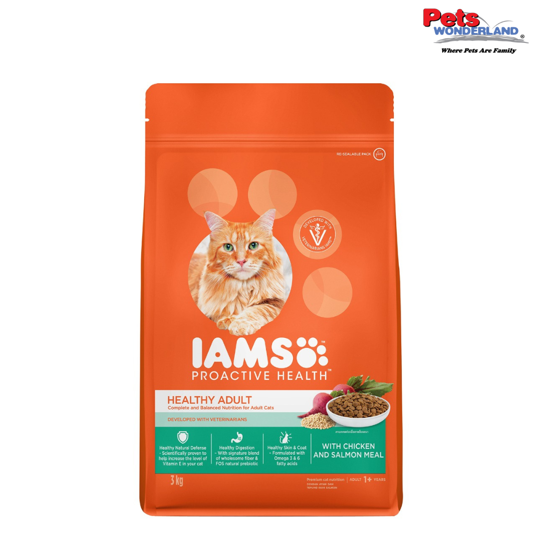 IAMS Cat Dry Food Adult Multi-Cat Chicken & Salmon 3kg