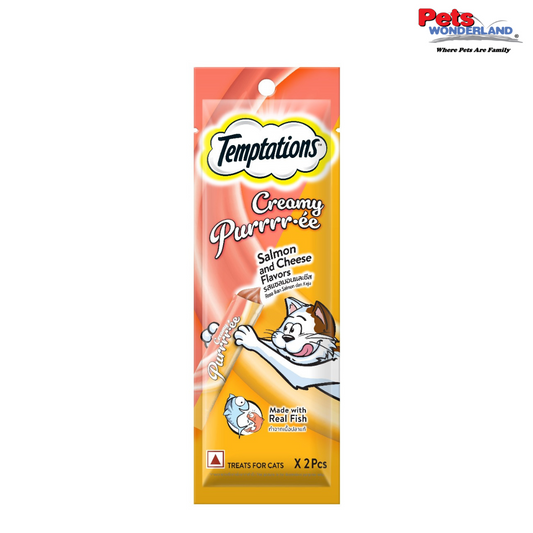Temptations Purrrree Cat Treats Salmon & Cheese 48g