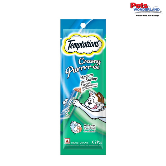 Temptations Purrrree Cat Treats Maguro & Scallop 48g