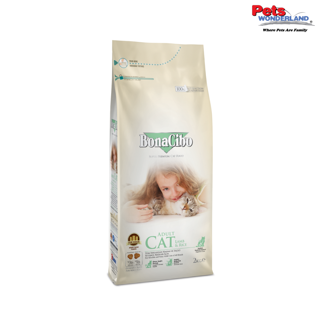 BonaCibo Adult Cat Lamb & Rice 2kg