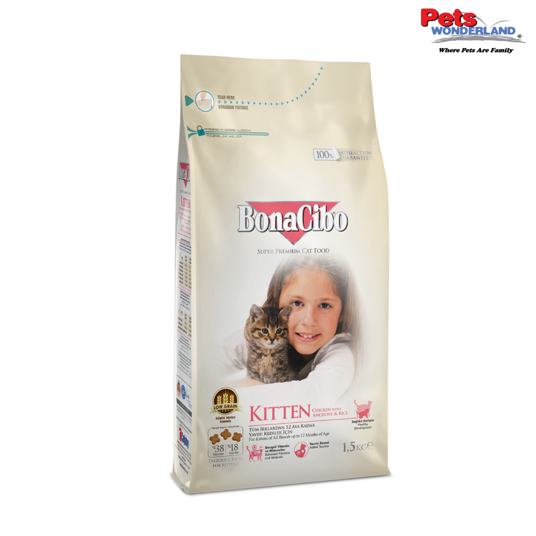 BonaCibo Kitten Chicken w/Anchovy & Rice 1.5kg