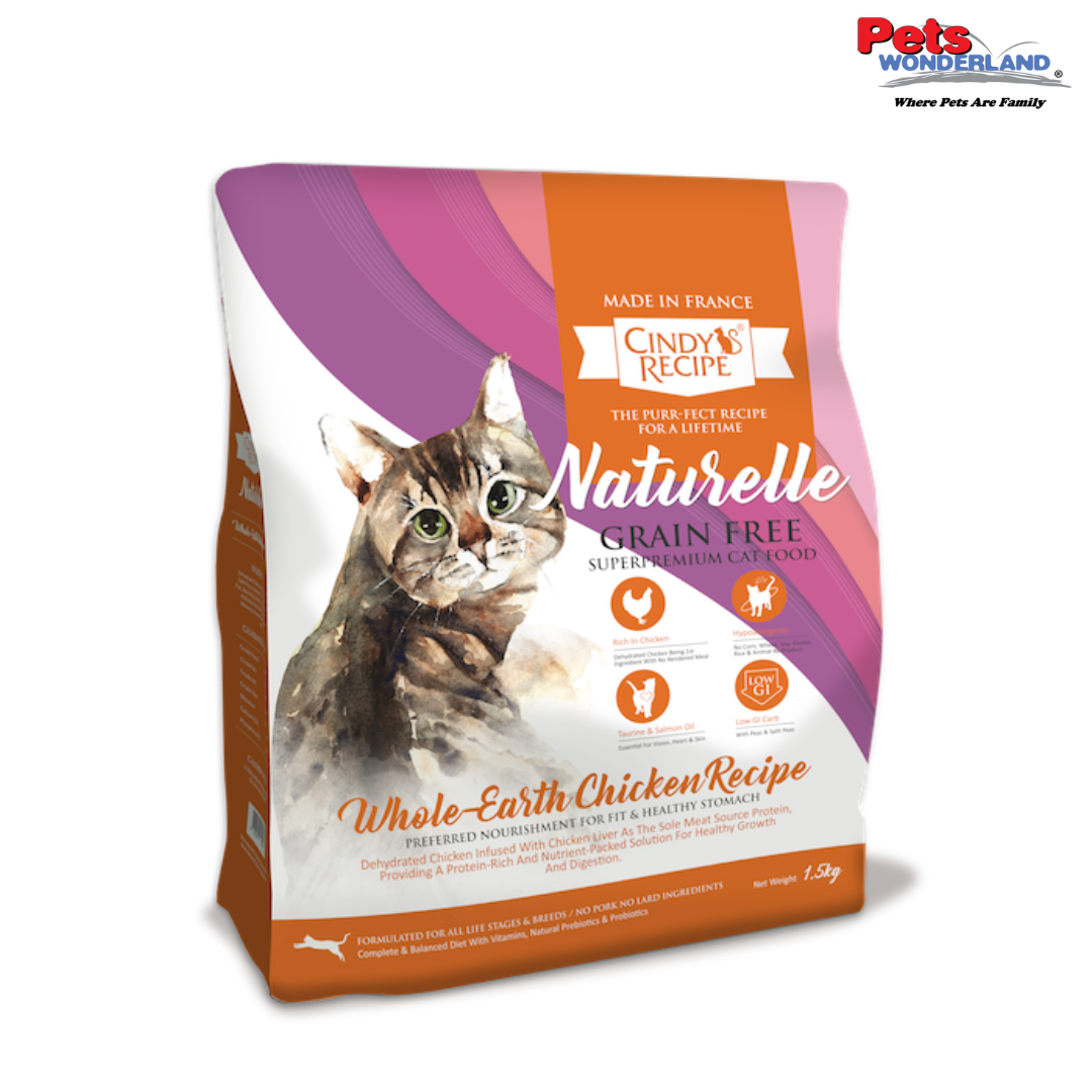 Cindy's Recipe Naturelle Whole Cat Dry Food - Earth Chicken Recipe 1.5kg