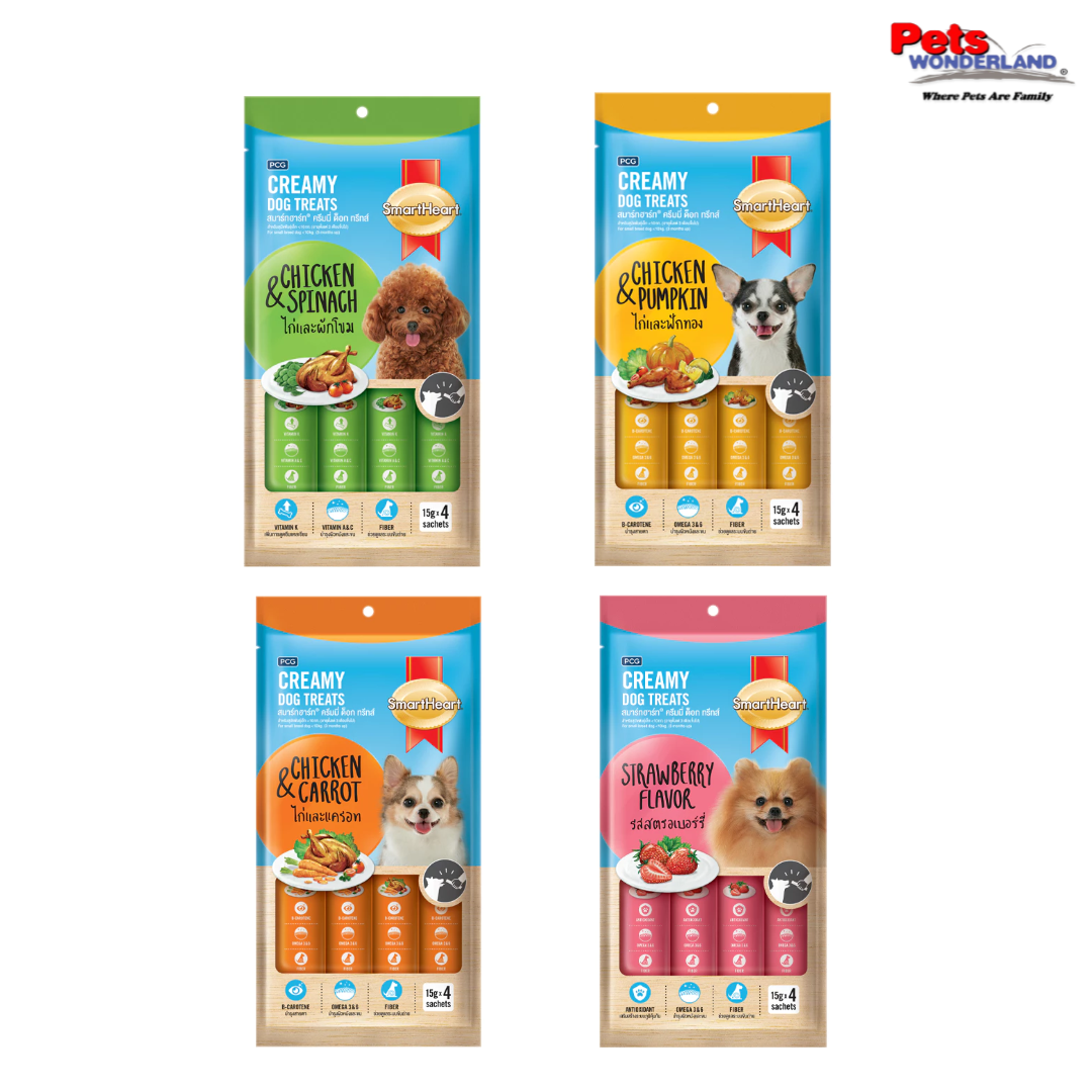 SmartHeart Dog Creamy Treats (15g x 4)