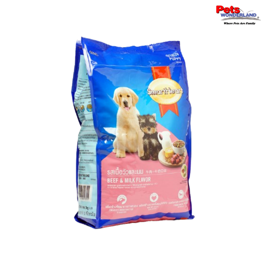 SmartHeart Puppy Food Beef And Milk 3kg