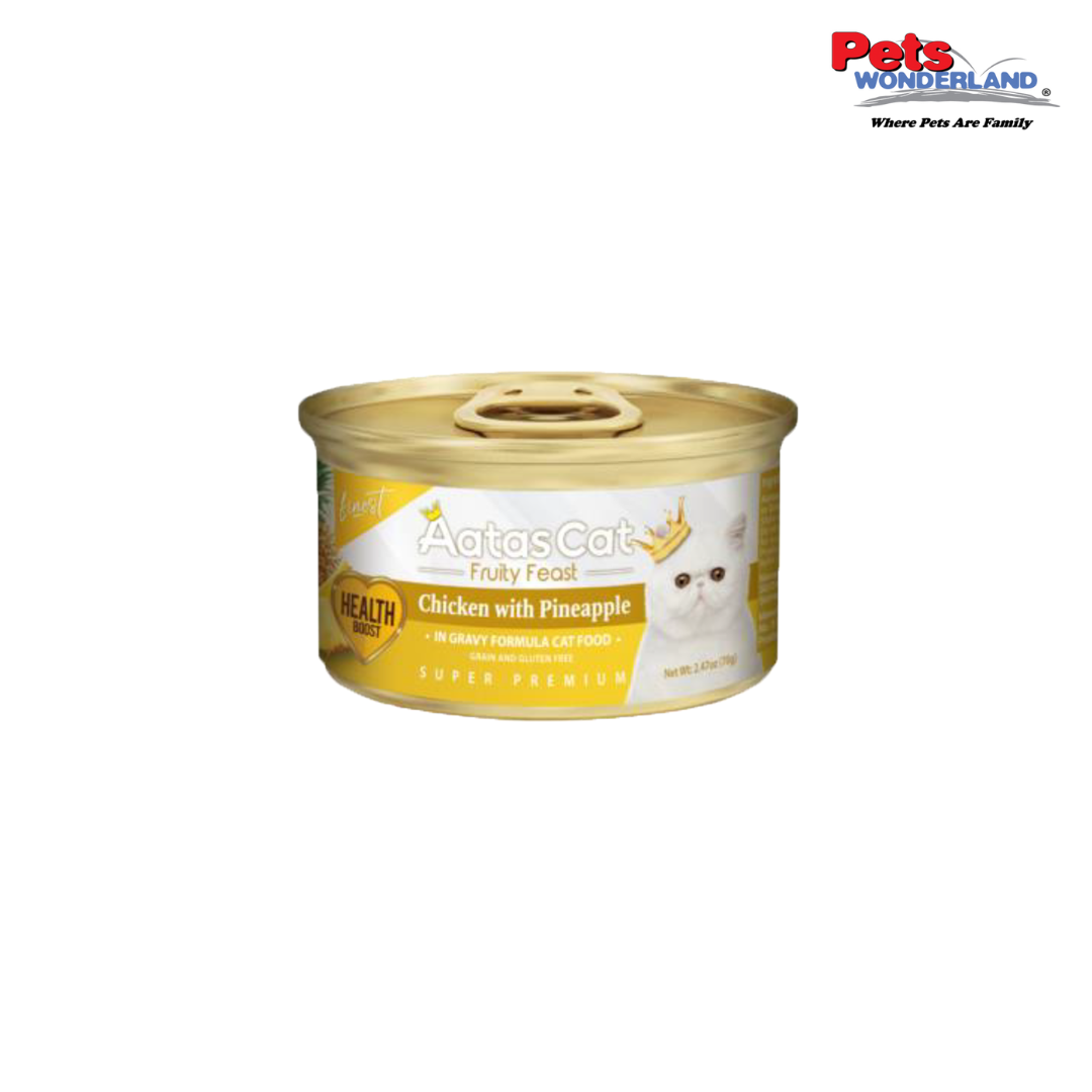 Aatas Cat Finest Fruity Feast Chicken with Pineapple in Gravy 70g