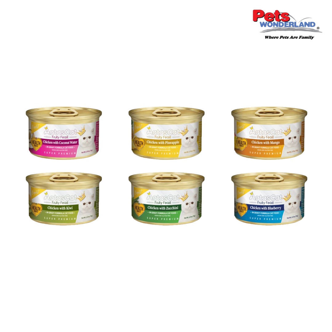 Aatas Cat Finest Fruity Feast Chicken with Pineapple in Gravy 70g