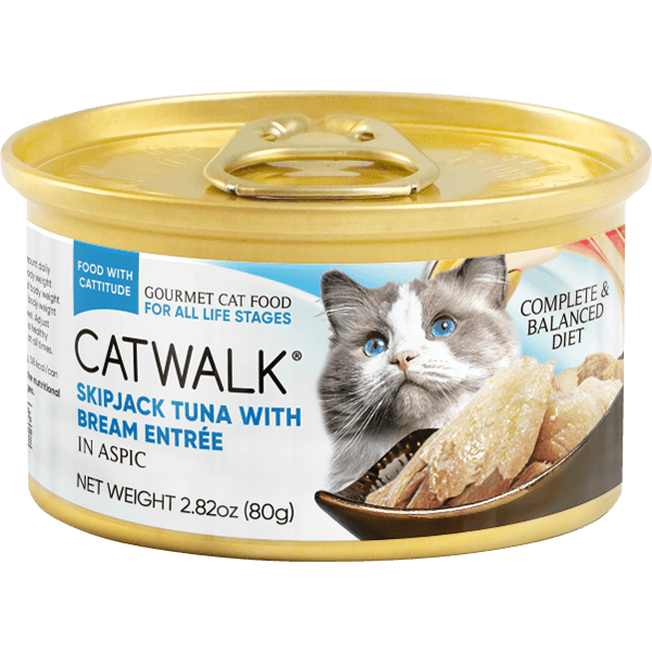 Catwalk Skipjack Cat Wet Food Tuna with Bream Entree in Aspic 80g