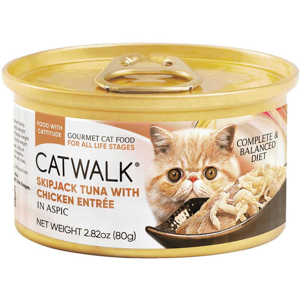 Catwalk Skipjack Cat Wet Food Tuna with Chicken Entree in Aspic 80g