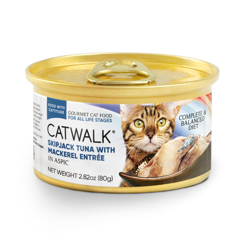 Catwalk Skipjack Cat Wet Food Tuna with Mackerel Entree in Aspic 80g