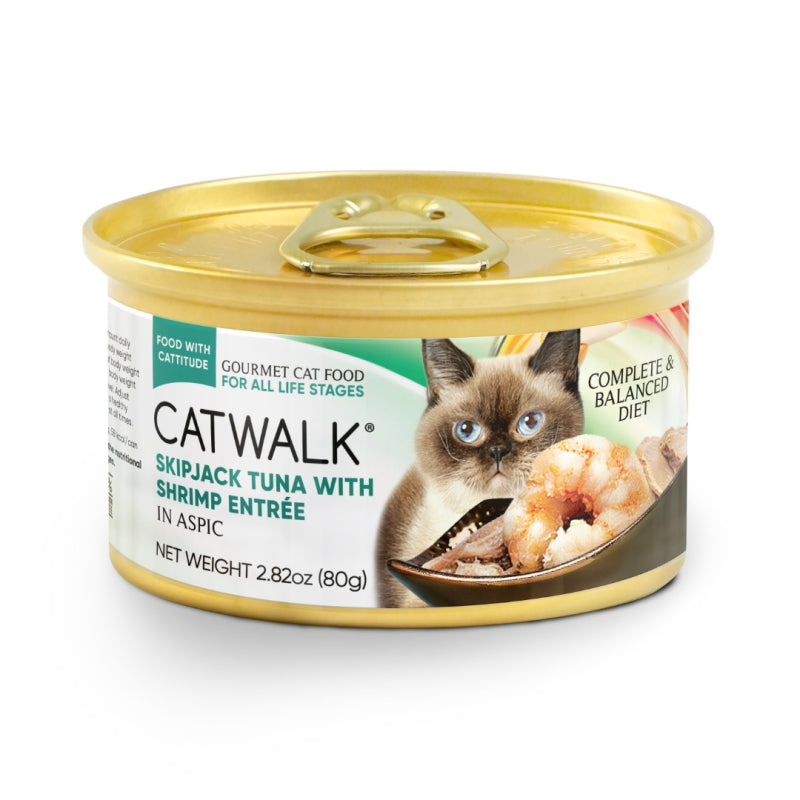 Catwalk Skipjack Cat Wet Food Tuna with Shrimp in Aspic 80g