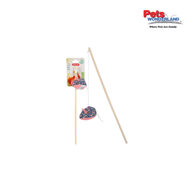 Ethicat Cat Toy Flower Mouse Rod