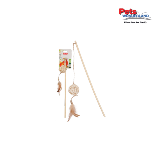 Ethicat Cat Toy Rattan Ball Rod
