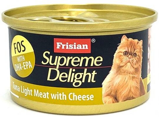 Frisian Supreme Delight Cat Wet Food Tuna Light Meat with Cheese 85g