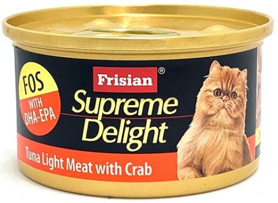 Frisian Supreme Delight Cat Wet Food Tuna Light Meat with Crab 85g