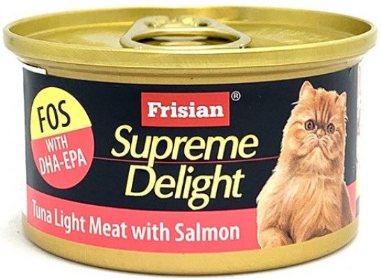 Frisian Supreme Delight Cat Wet Food Tuna Light Meat with Salmon 85g