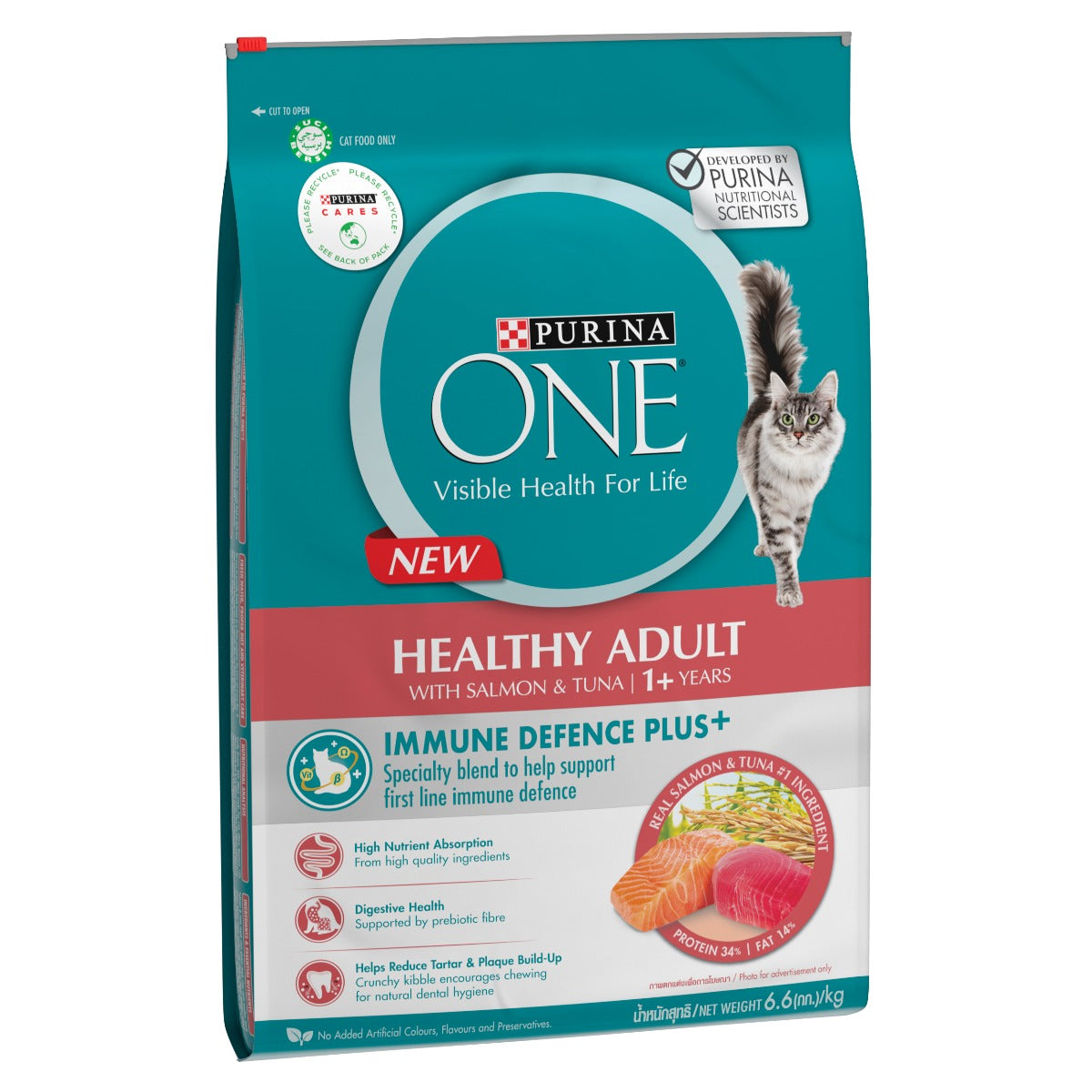 Purina One Adult Cat Food Salmon & Tuna 6.6kg