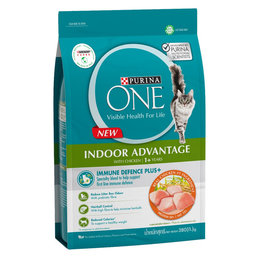 Purina One Indoor Cat Food with Chicken 380g