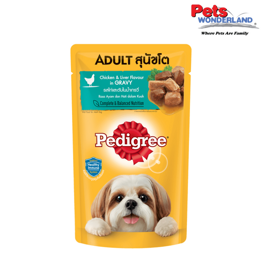 Pedigree Pouch Chicken & Liver in Gravy 130g